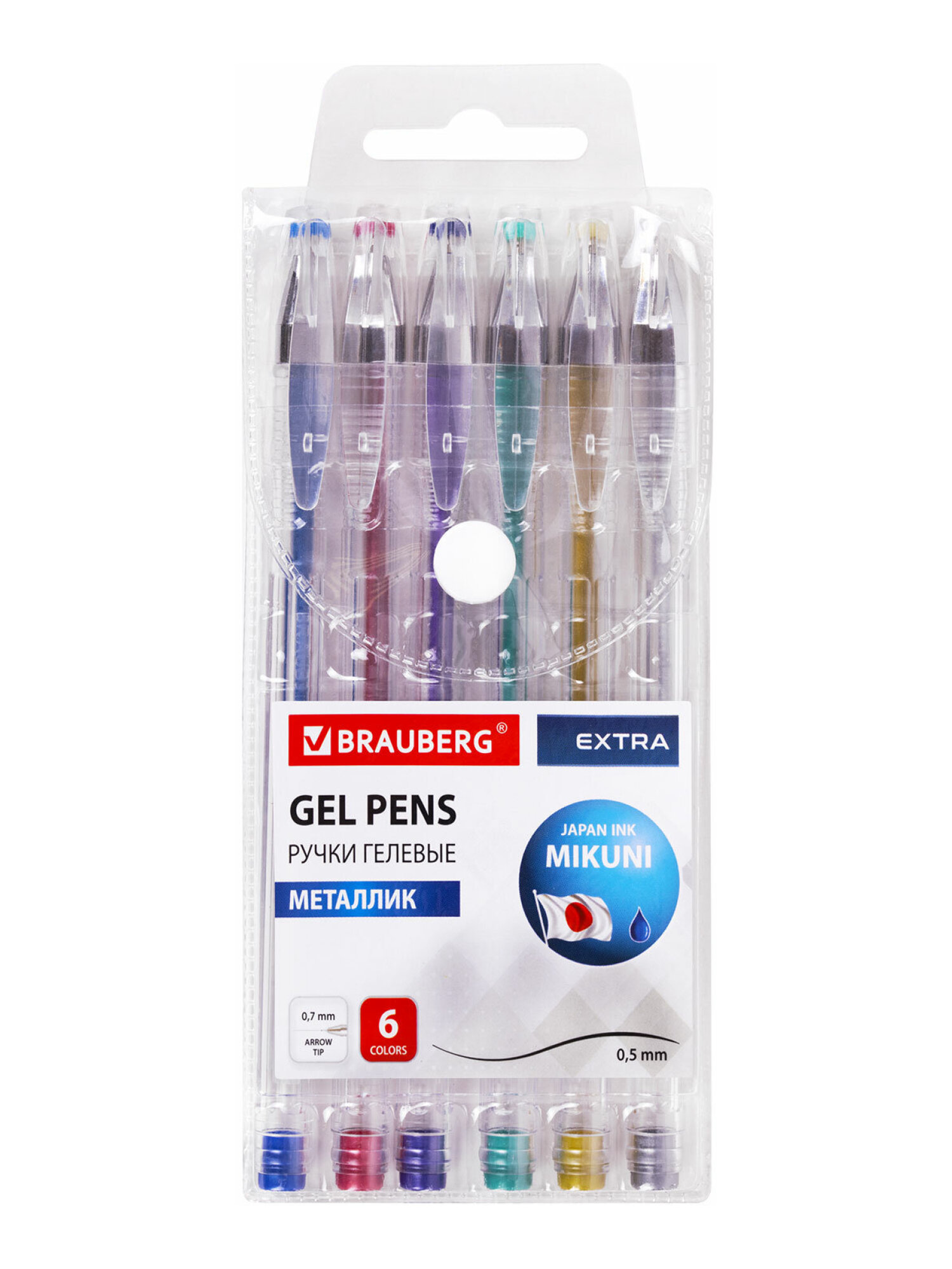 Ручка гелевая Brauberg 6 шт. - фото 5