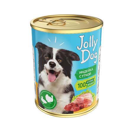 Корм для собак Зоогурман Jolly Dog индейка с уткой консервированный 350г