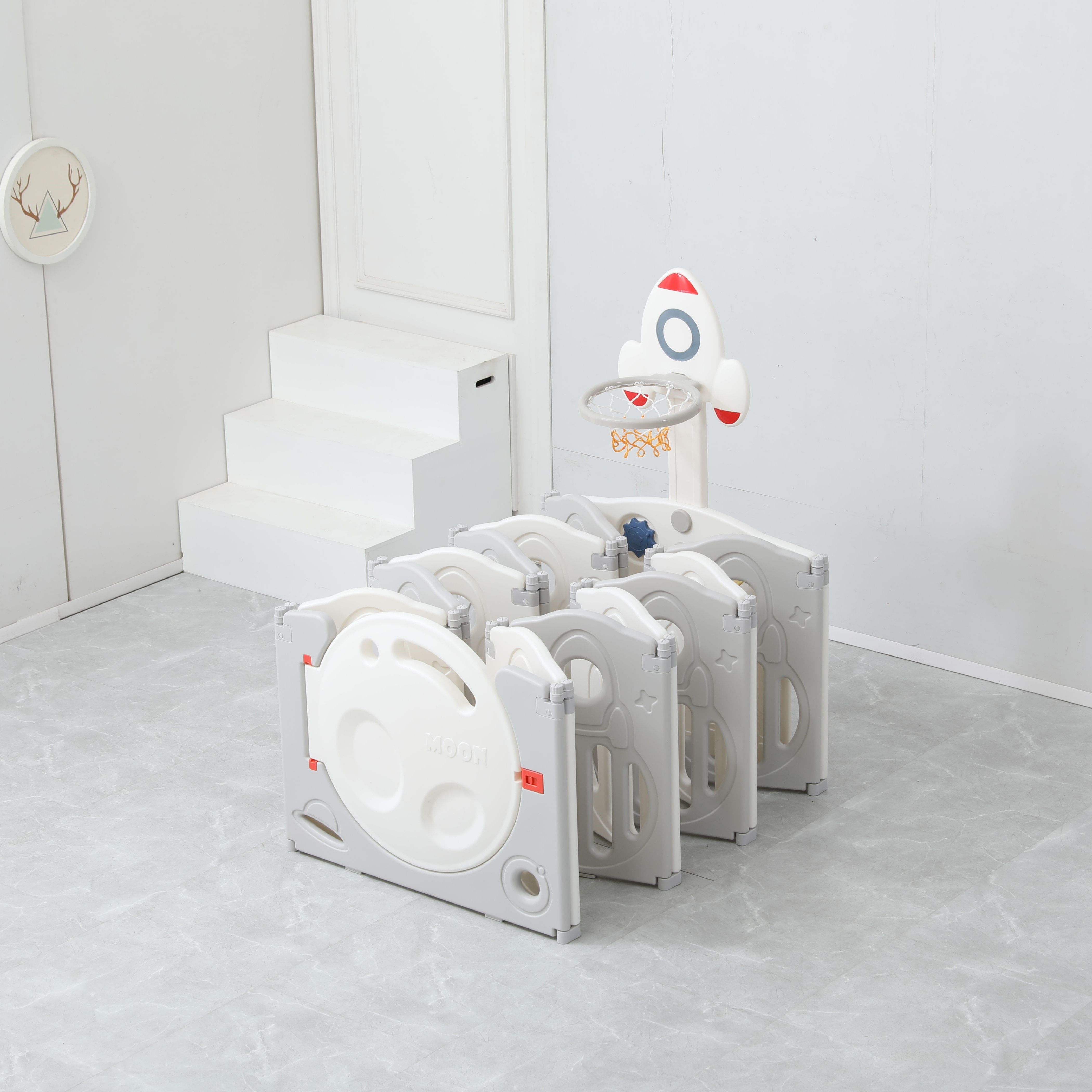 Манеж UNIX Kids supreme space 200x240 cm Grey PPSUSP18GRY - фото 5