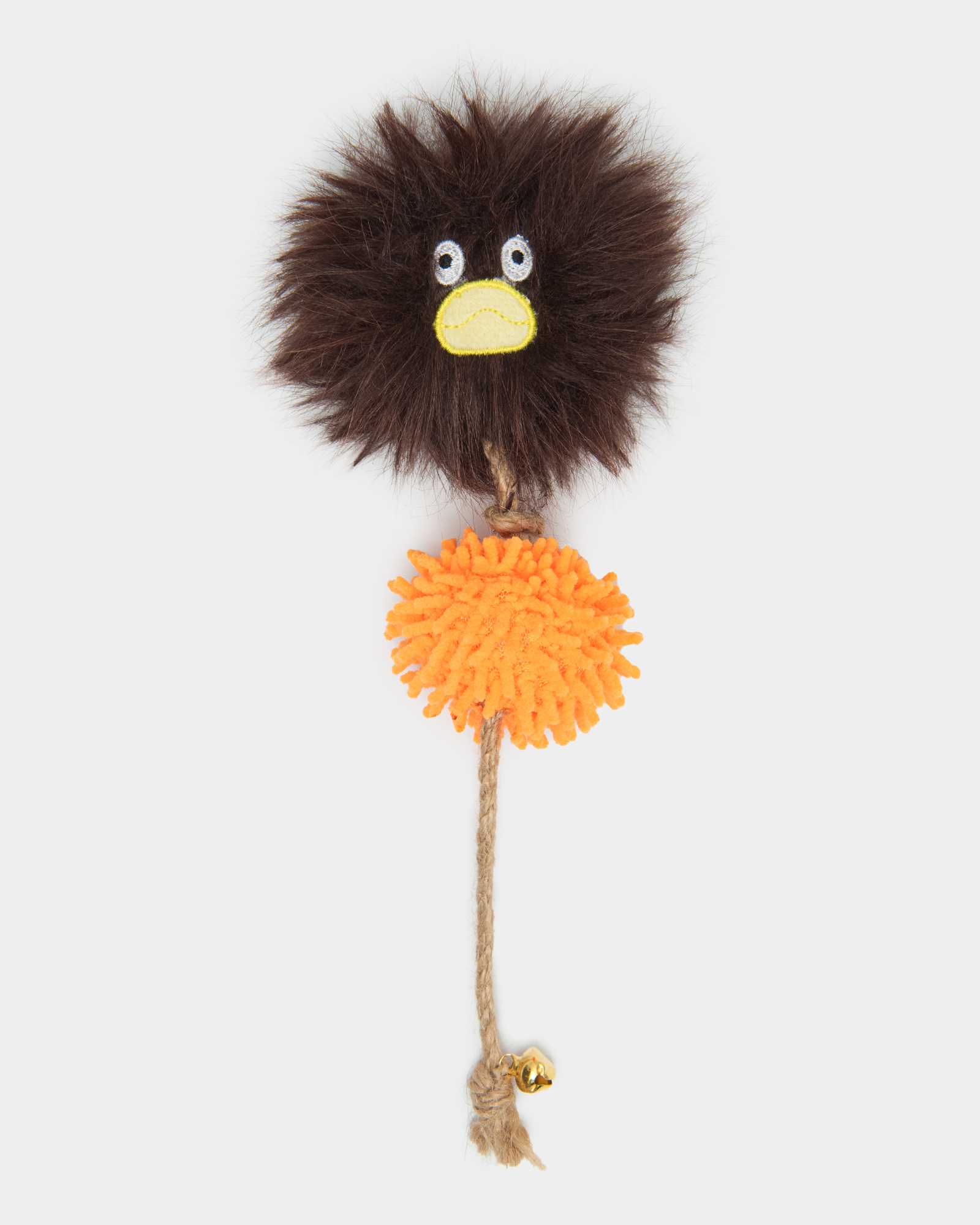 Игрушка для кошек Barbaks Птенчик с шариком с кошачьей мятой с плюшевым мячиком и канатиком 25*10см - фото 7