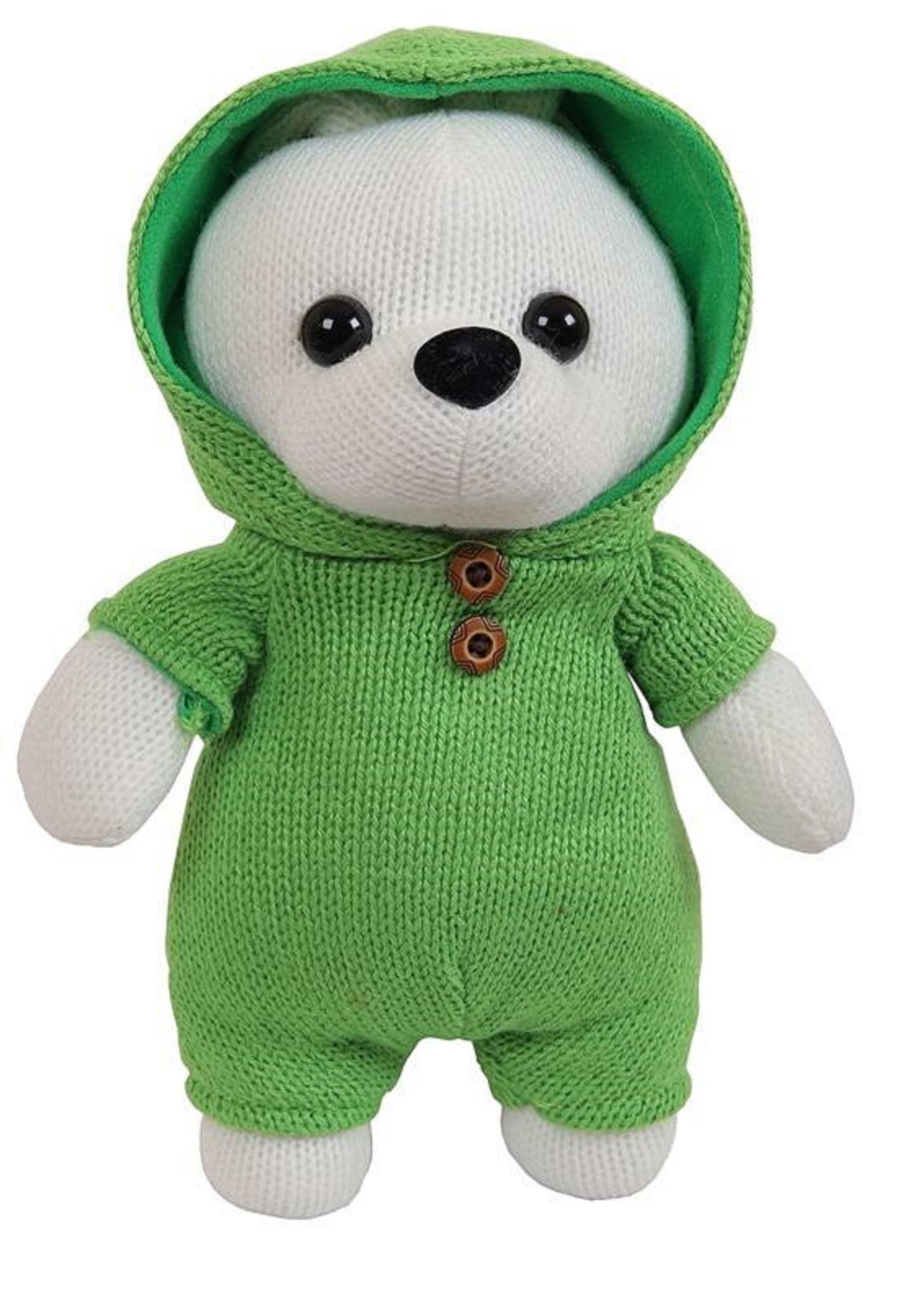 Мягкая игрушка Abtoys Зайка в зеленом костюмчике - фото 2
