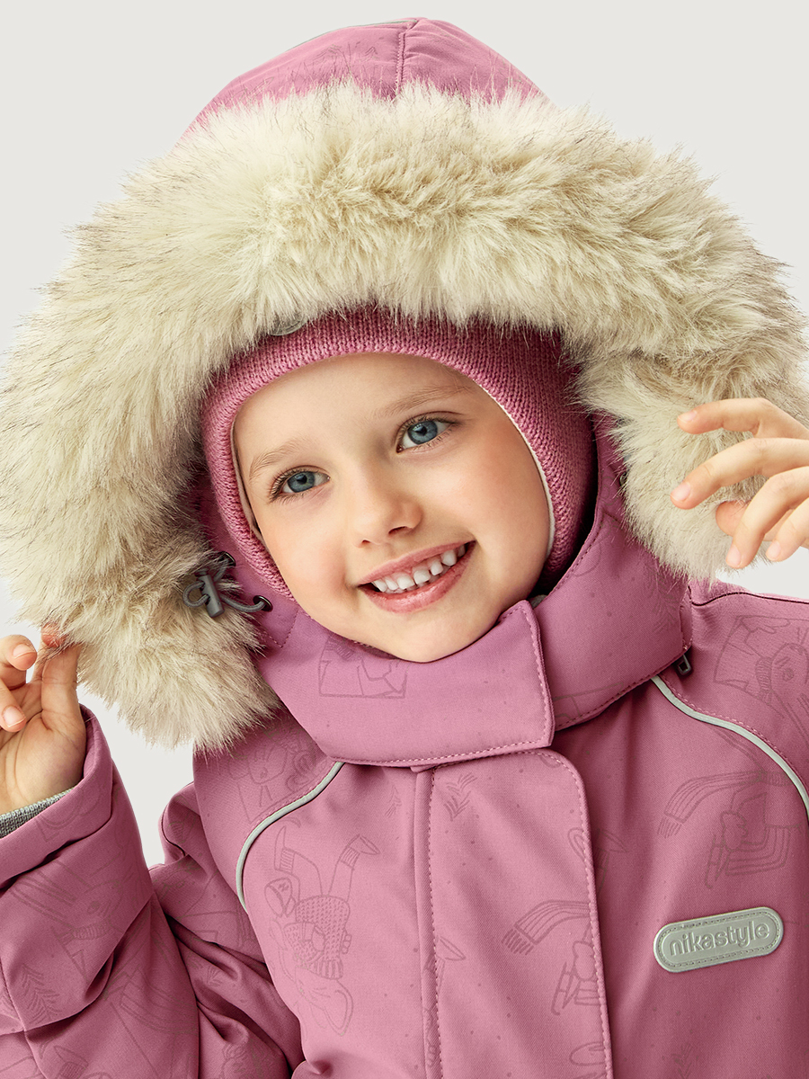 Комбинезон NIKASTYLE 8з0826 ягодный мусс/серый - фото 7