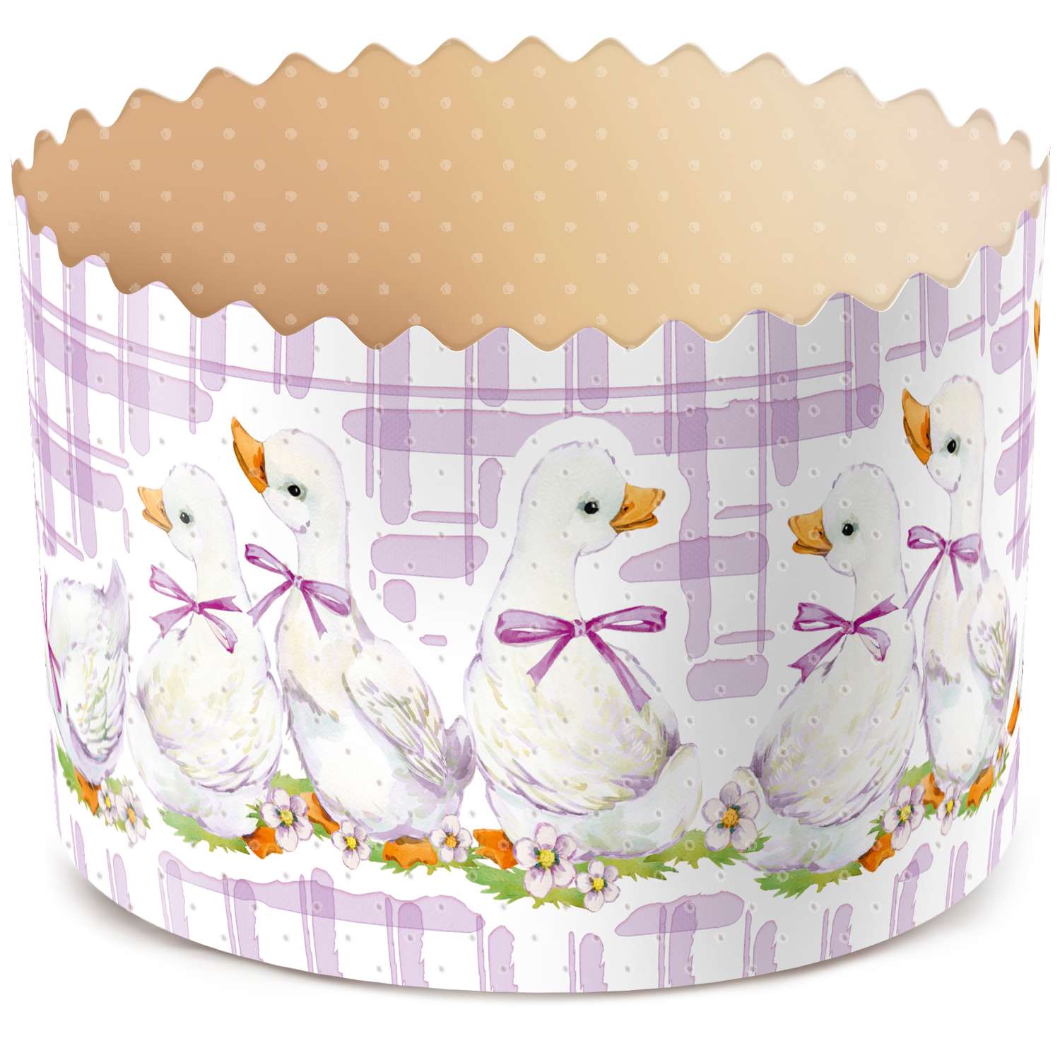 Формы пекарские бумажные цветные Домашняя кухня d124 h90мм 3шт - фото 1