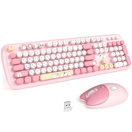 Беспроводной комплект клавиатура + мышь MOFii MOFii SMK-648M3AG Pink