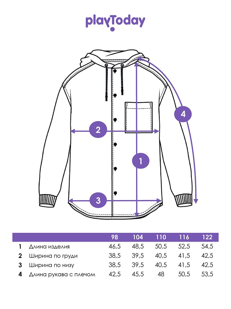 Рубашка PlayToday 12512418 - фото 5