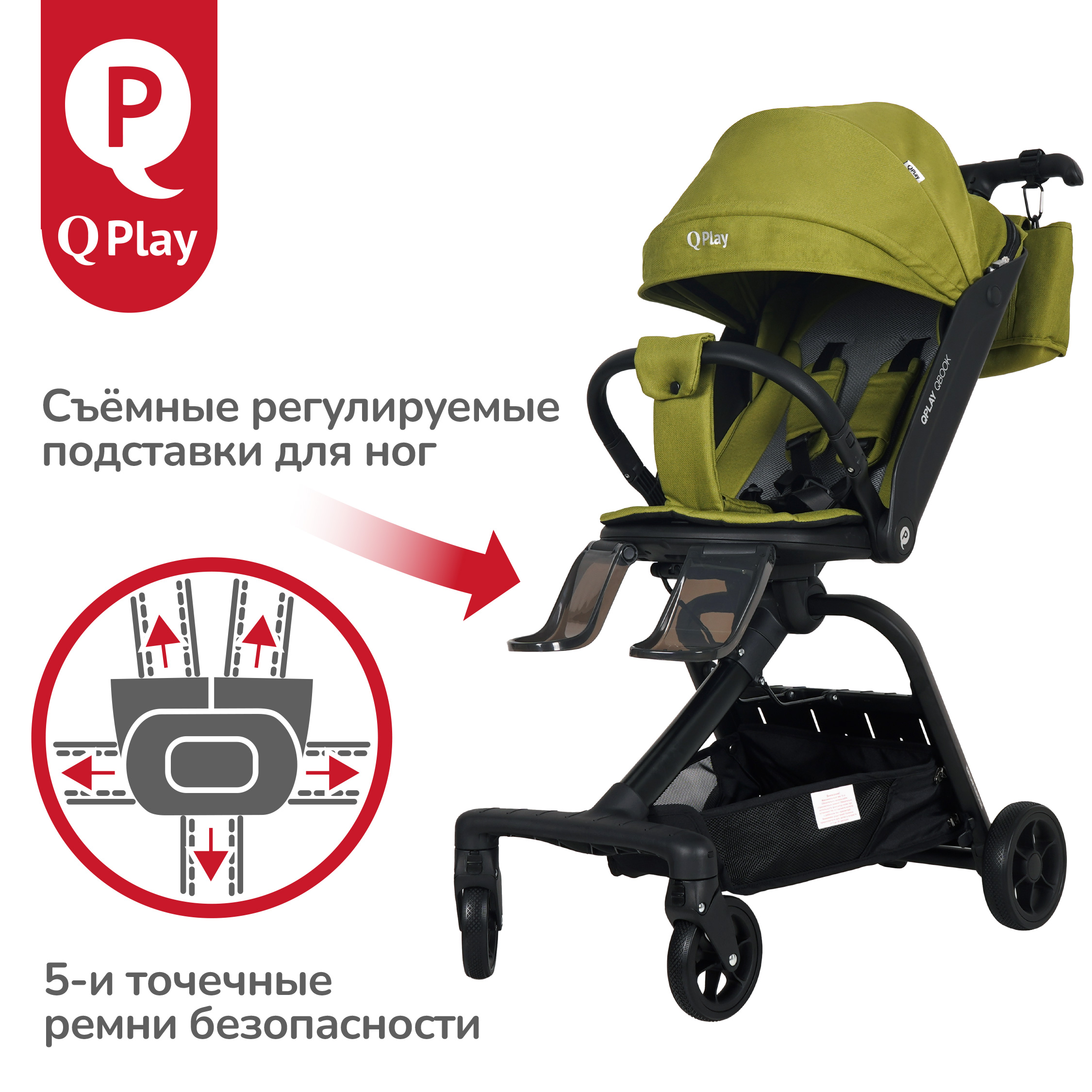Коляска прогулочная QPLAY Qbook - фото 4