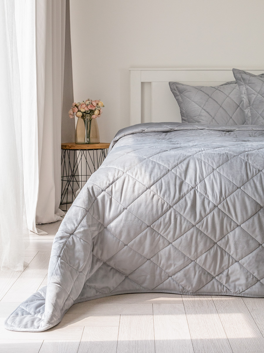 Покрывало DeNASTIA 240 x 240 см велюр - фото 5