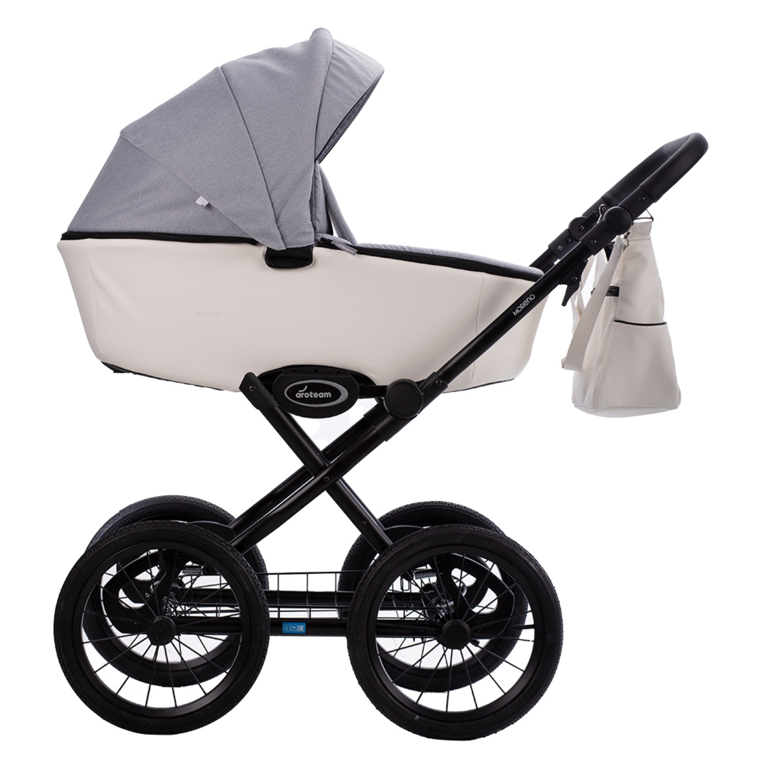 Коляска 2в1 Aroteam Moreno SL 07 белый - фото 2