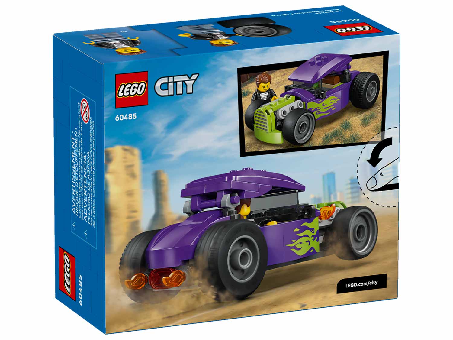 Конструктор LEGO City Гоночный автомобиль 60485 81 дет. - фото 6