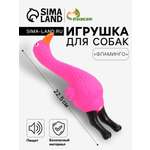 Игрушка Пижон Фламинго пищащая для собак 22.5см розовая 7127503