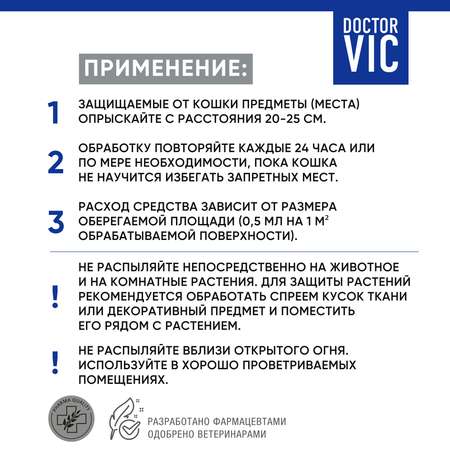 Спрей для кошек Doctor VIC отпугивающий 100мл