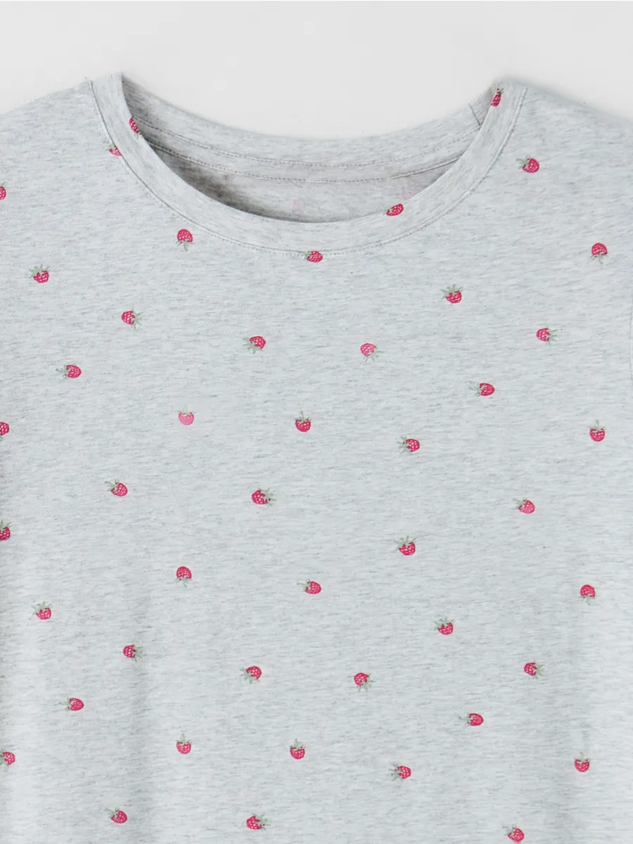 Сорочка ночная Mark Formelle (Марк Формэль) 572346/малина на св.сером меланже - фото 7