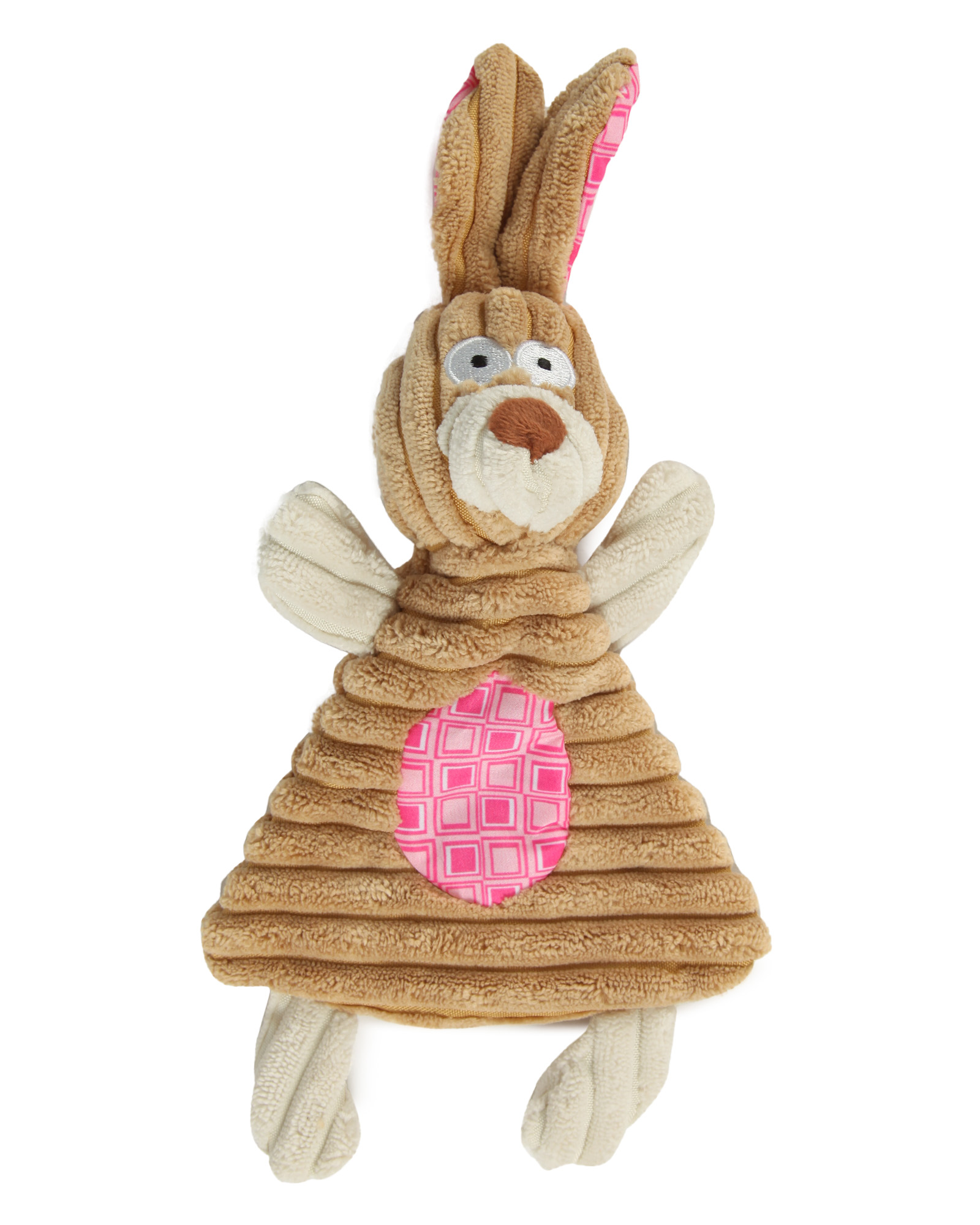 Игрушка для собак Barbaks Заяц Зося мягкий с пищалкой шуршит 26см - фото 1