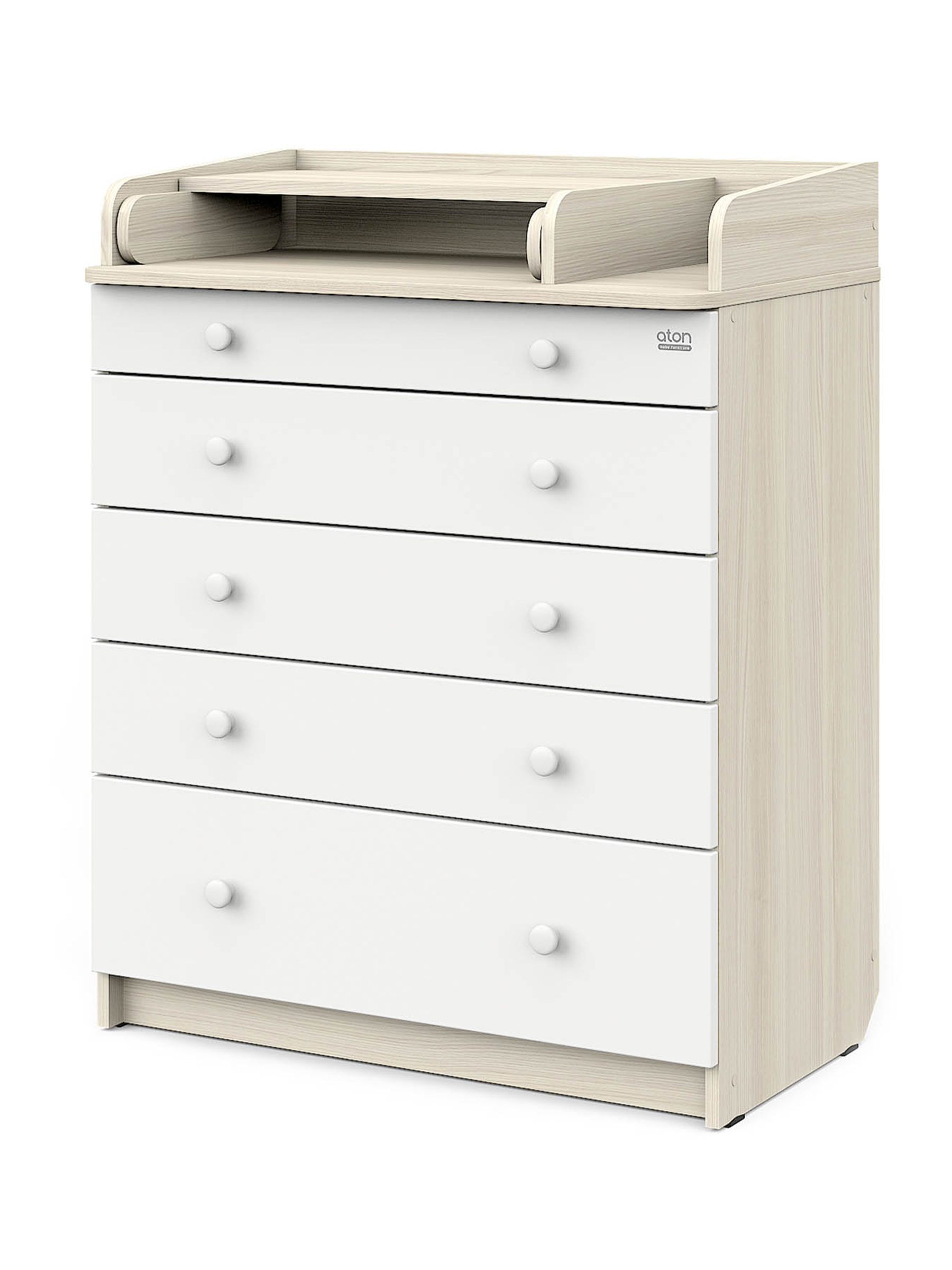 Комод пеленальный Aton Maks ясень севилья-белый софт - фото 1