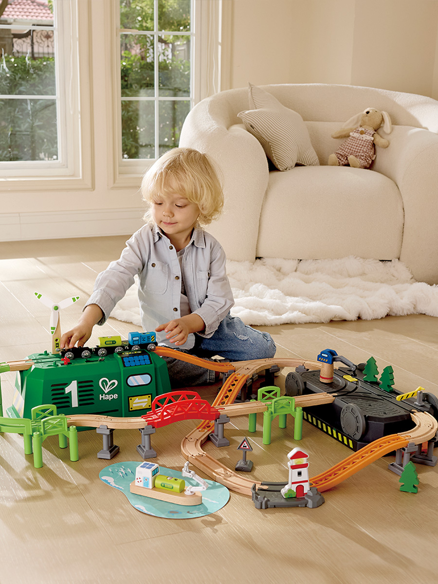 Набор железнодорожный Hape E3885_HP - фото 1