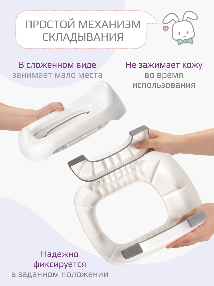 Накладка на унитаз KidWick Square Дорожный белый - фото 2