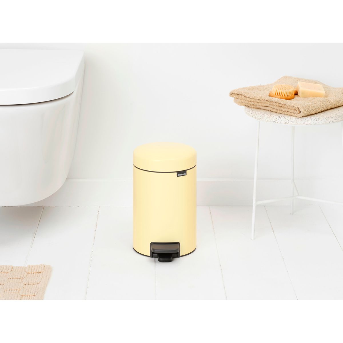 Бак мусорный Brabantia NewIcon с педалью ванильно-желтый 3л 233760 - фото 6