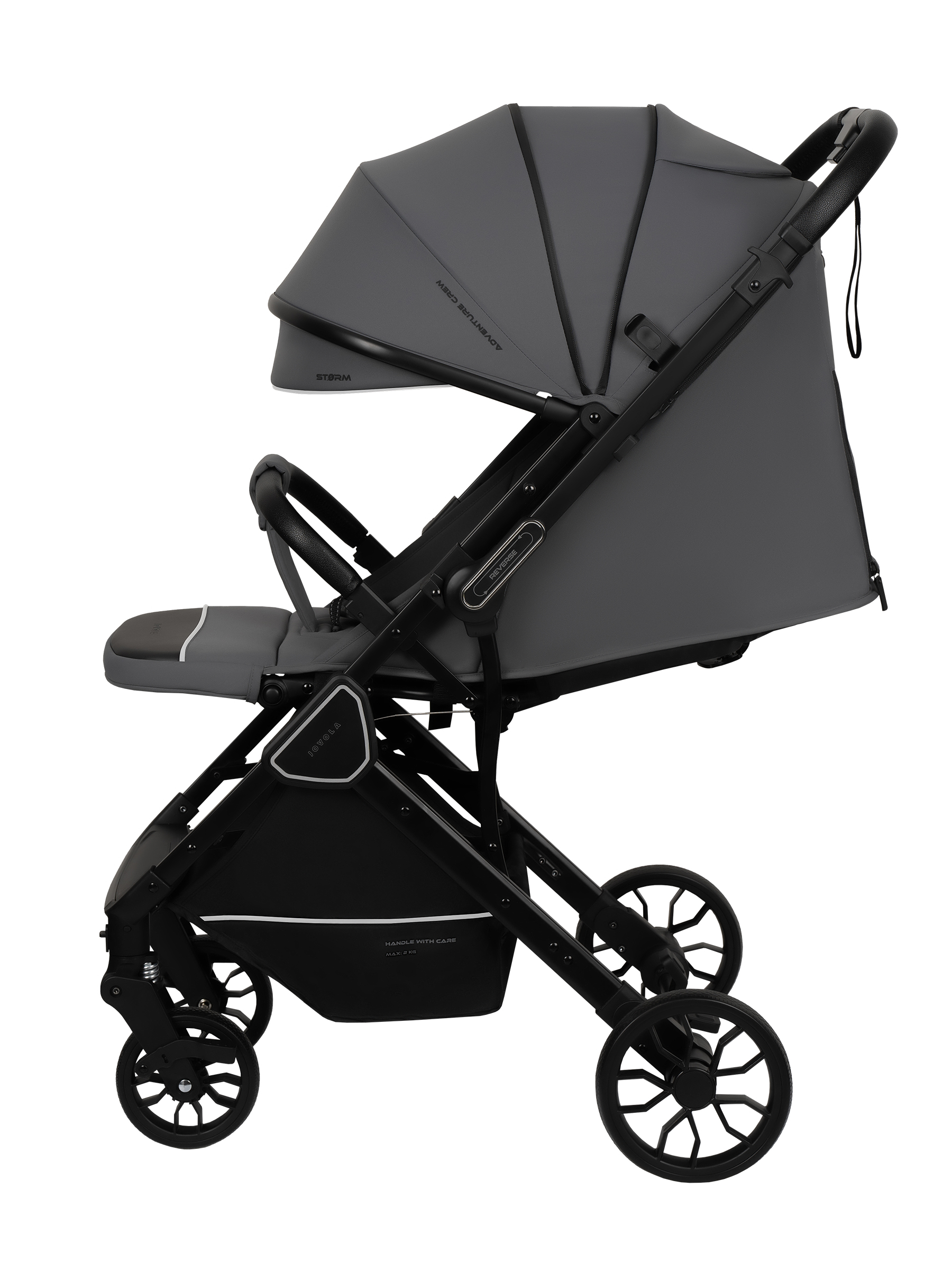 Коляска прогулочная JOVOLA Storm темно-серый - фото 21