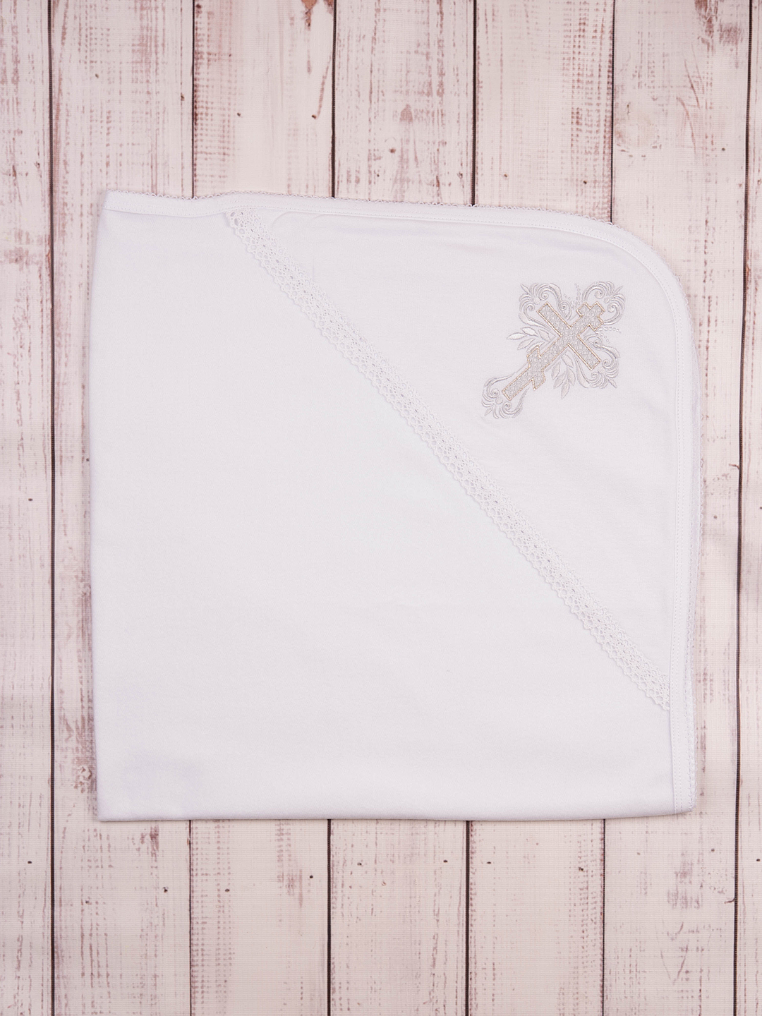 Пелёнка Совенок Дона крестильная трикотаж 80х80 см - фото 3