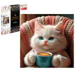 Алмазная мозаика Феникс + Кот с кофе