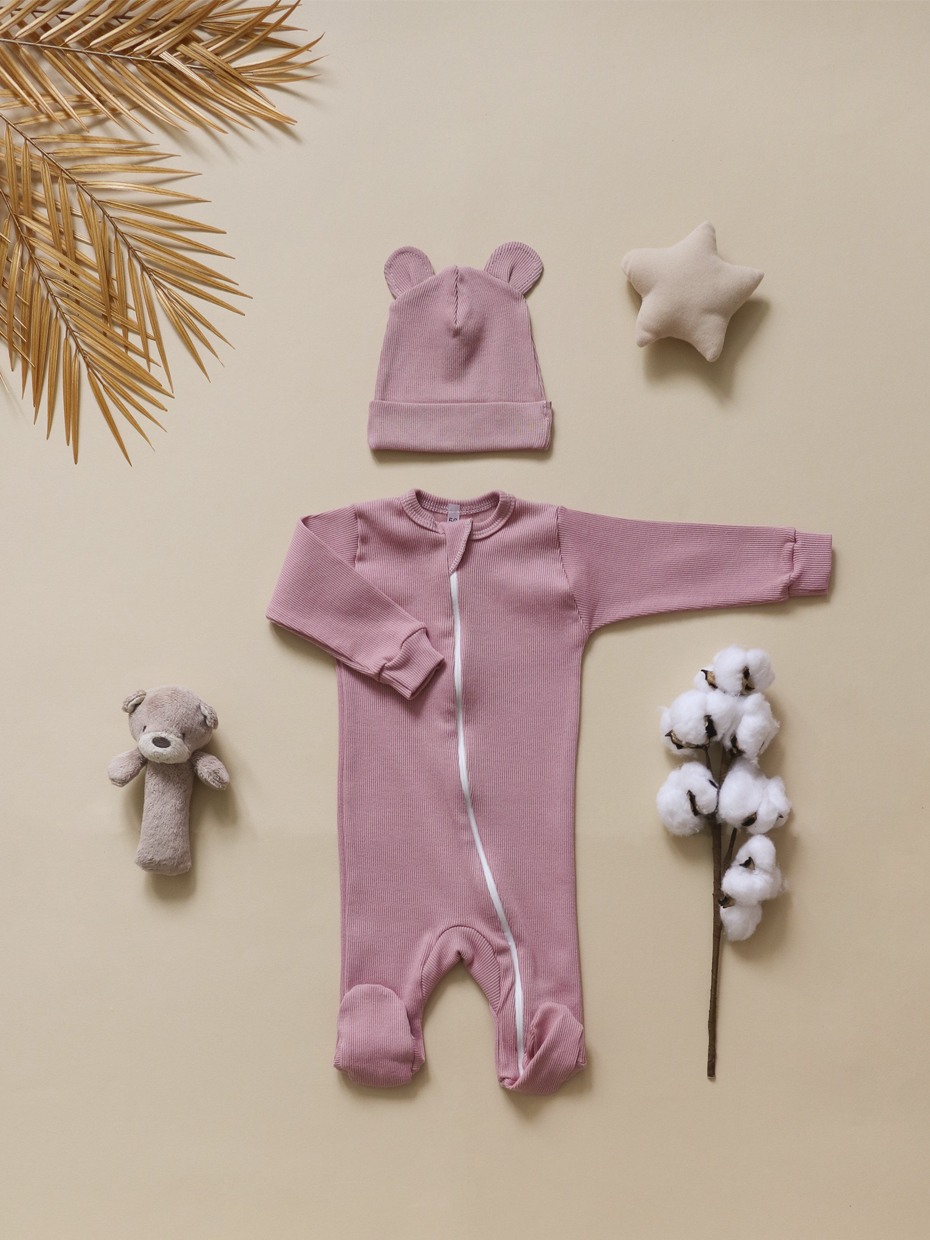 Комбинезон и шапочка Bunnyphant С002/пудровый - фото 1