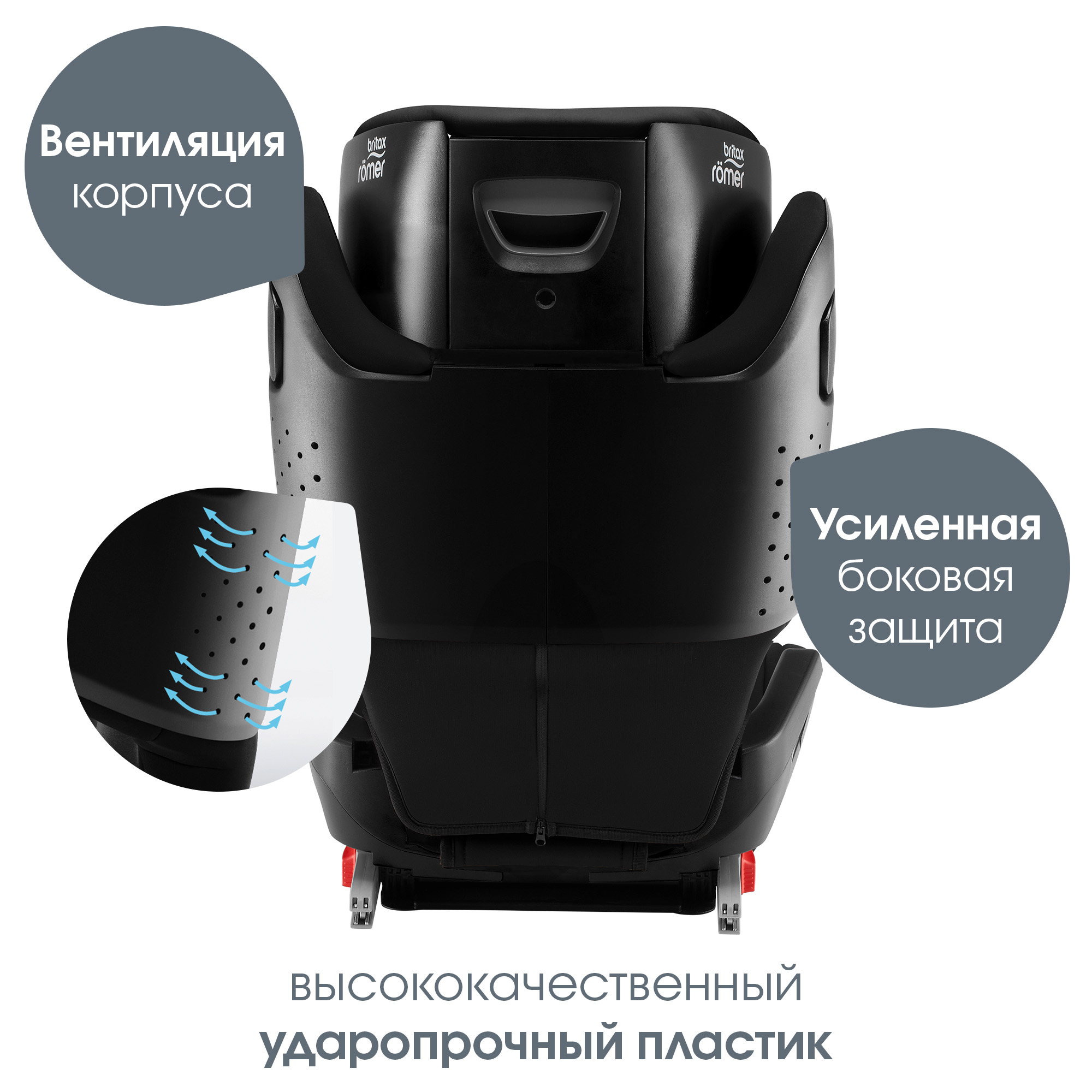 Автокресло Britax Roemer Kidfix Cosmos Black Isofix 2/3 (15-36 кг) черный - фото 8