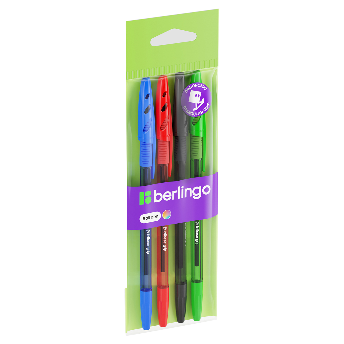 Ручка шариковая BERLINGO 4 шт. - фото 1