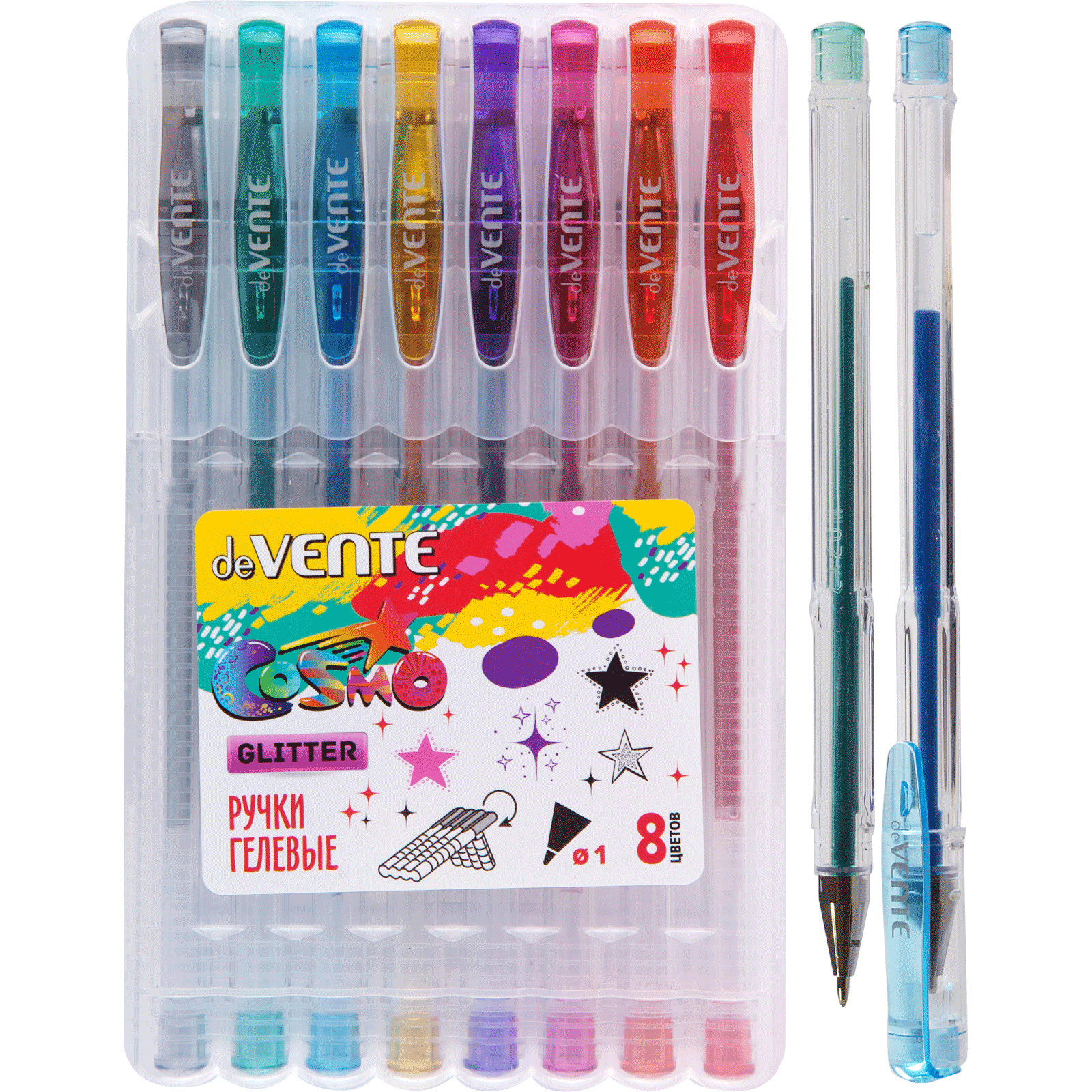 Ручка гелевая deVENTE 8 шт. - фото 2