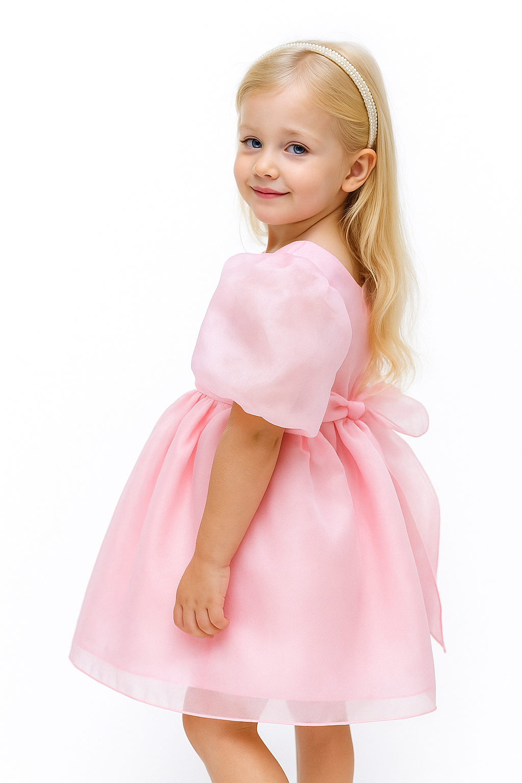 Платье EMELLA ОрганзаБантРозовый - фото 1