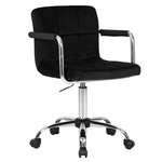 Офисное кресло DOBRIN черный велюр