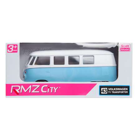 Автомобиль RMZ CITY Volkswagen Samba Bus голубой