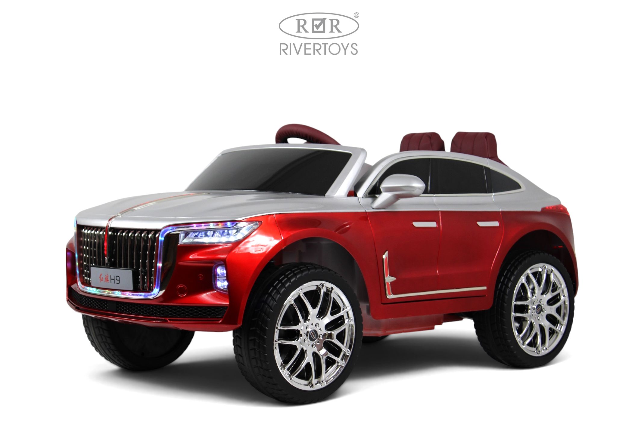 Электромобиль RIVERTOYS E003EE-RED-GLANEC С пультом ДУ - фото 1