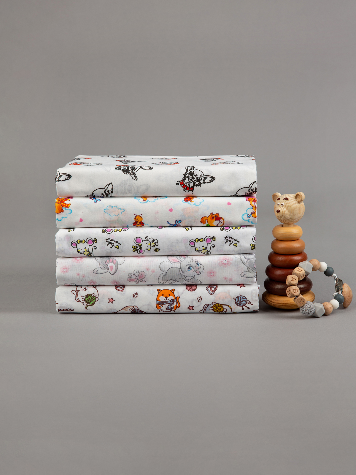 Пелёнка Чудо-Чадо Ассорти ситец 90х120 см 5 шт. - фото 10