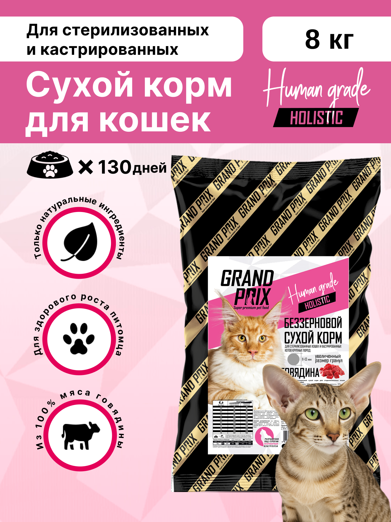Корм сухой Grand Prix Для кошек - фото 1