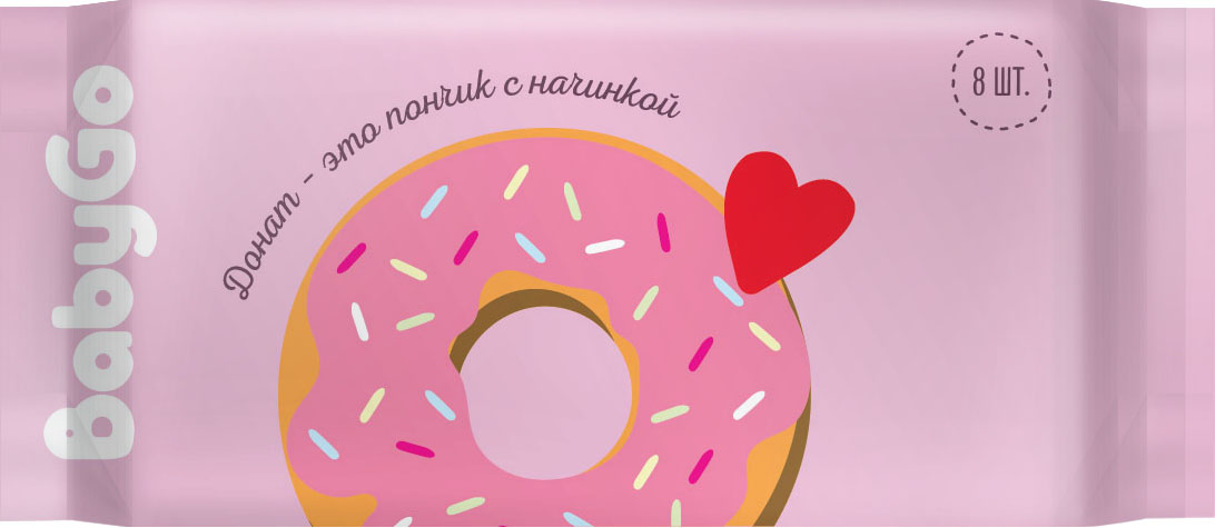 Влажные салфетки BabyGo антибактериальные 8 упак. 8 шт. - фото 2