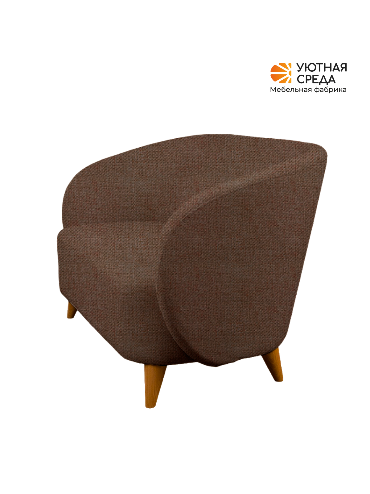 Диван Уютная среда коричневая рогожка коричневый - фото 16