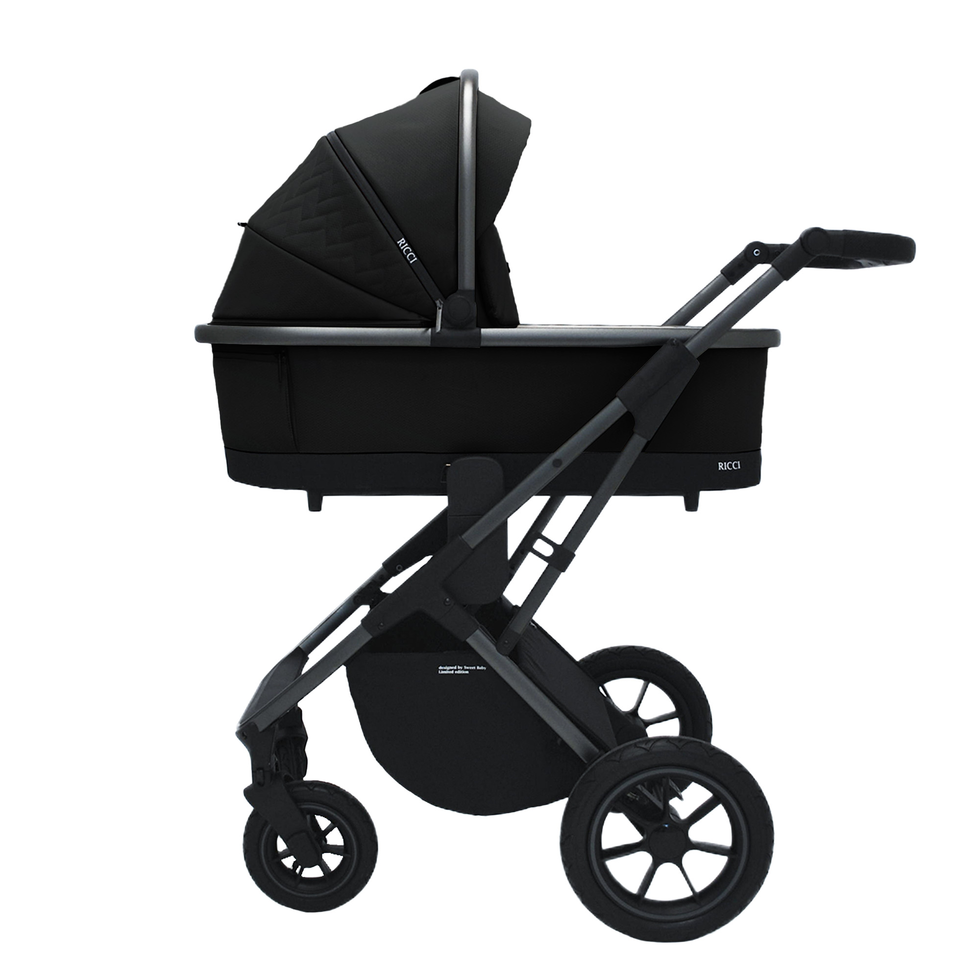 Коляска 2в1 Sweet Baby Ricci Black (Air) черный - фото 19