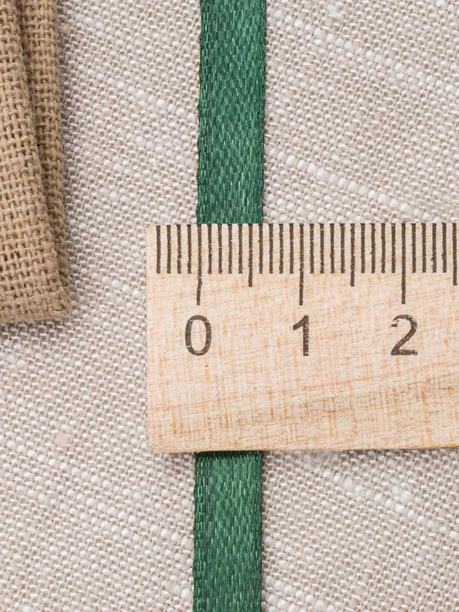 Лента Айрис атласная упаковочная флористическая 6 мм 22.86 м 126 темно - зеленый - фото 4