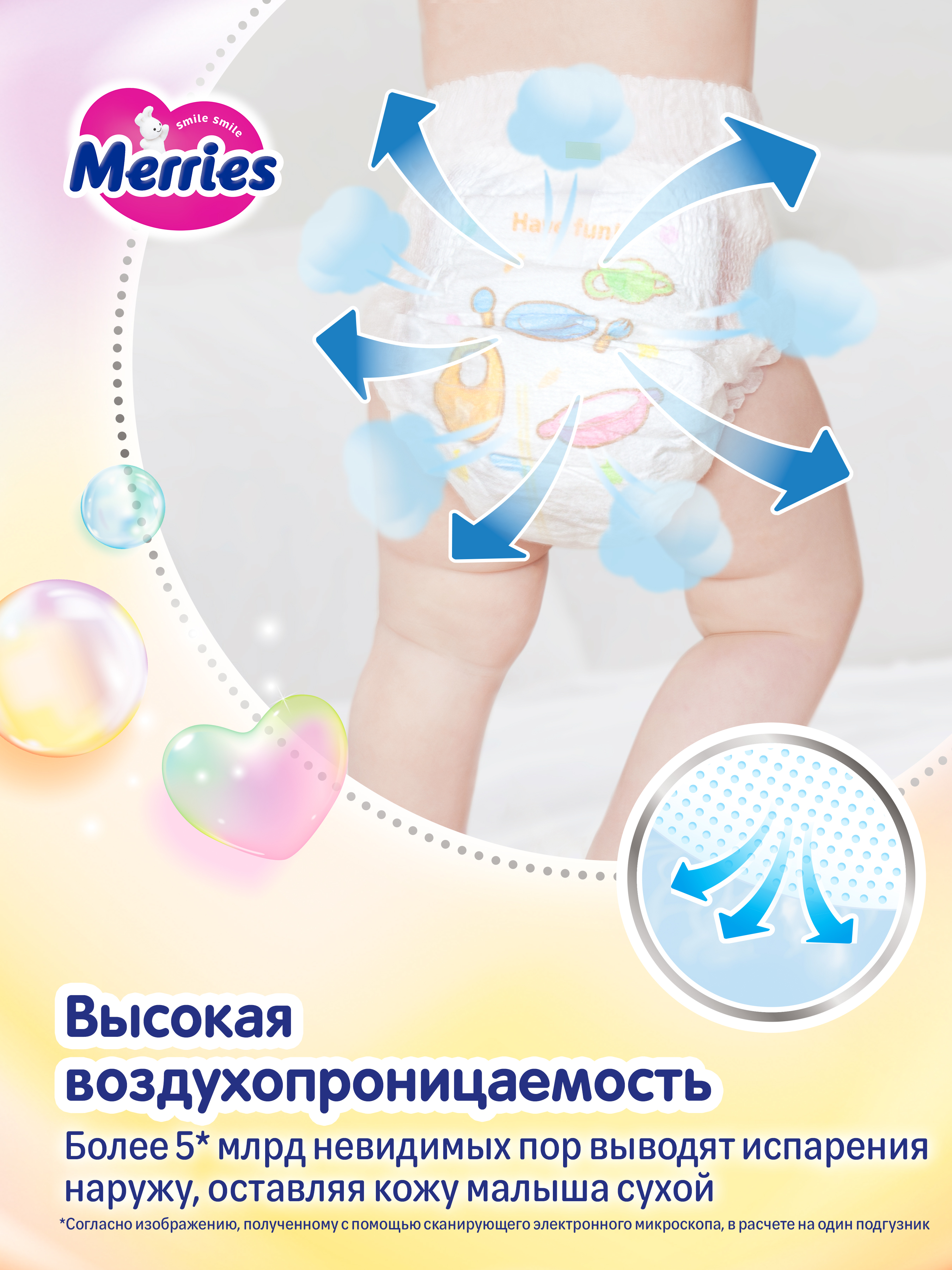 Трусики Merries L (9-14 кг) 44 шт. - фото 4