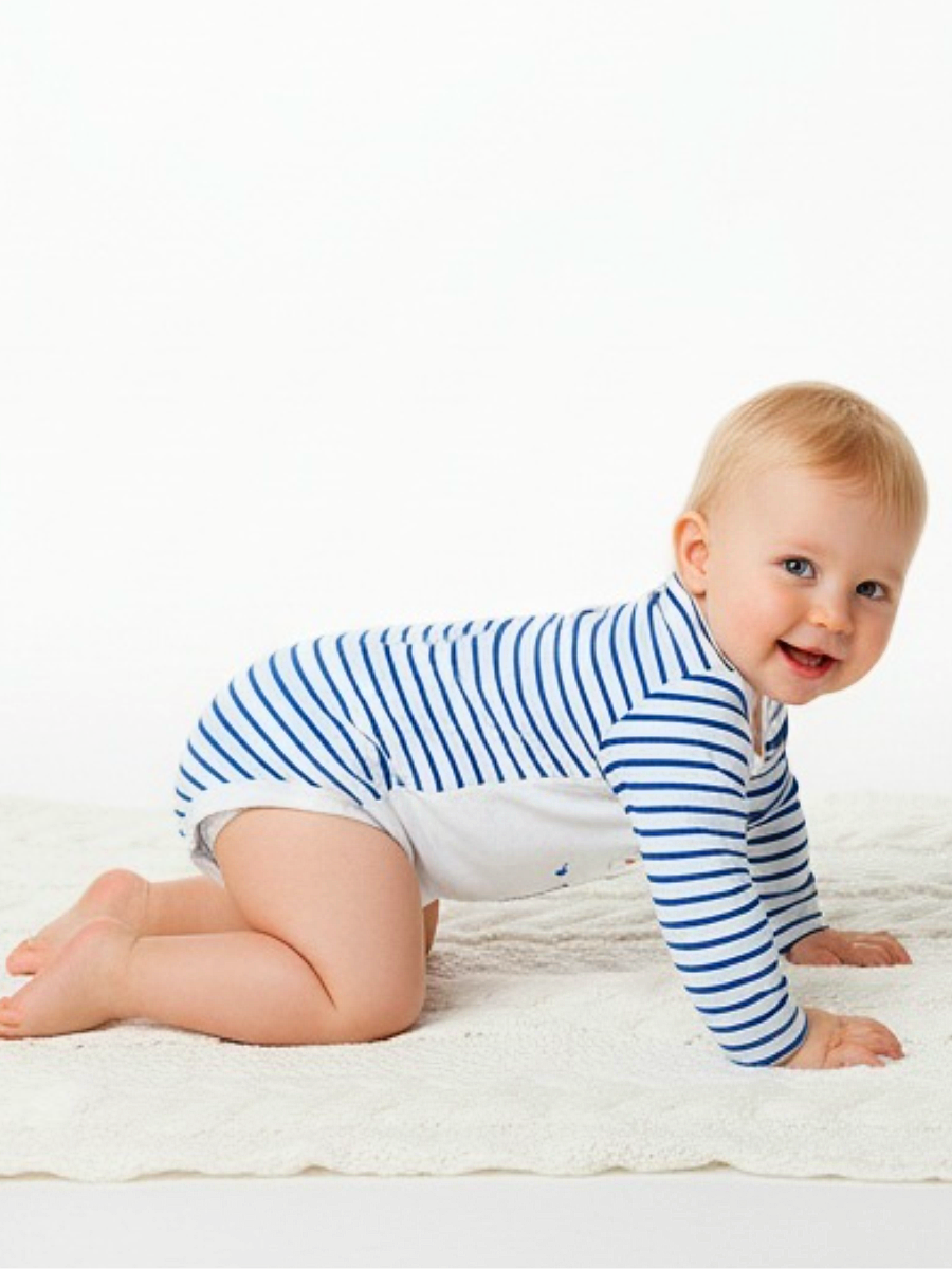 Боди Linas baby 1243-9-Белый_Синий - фото 3