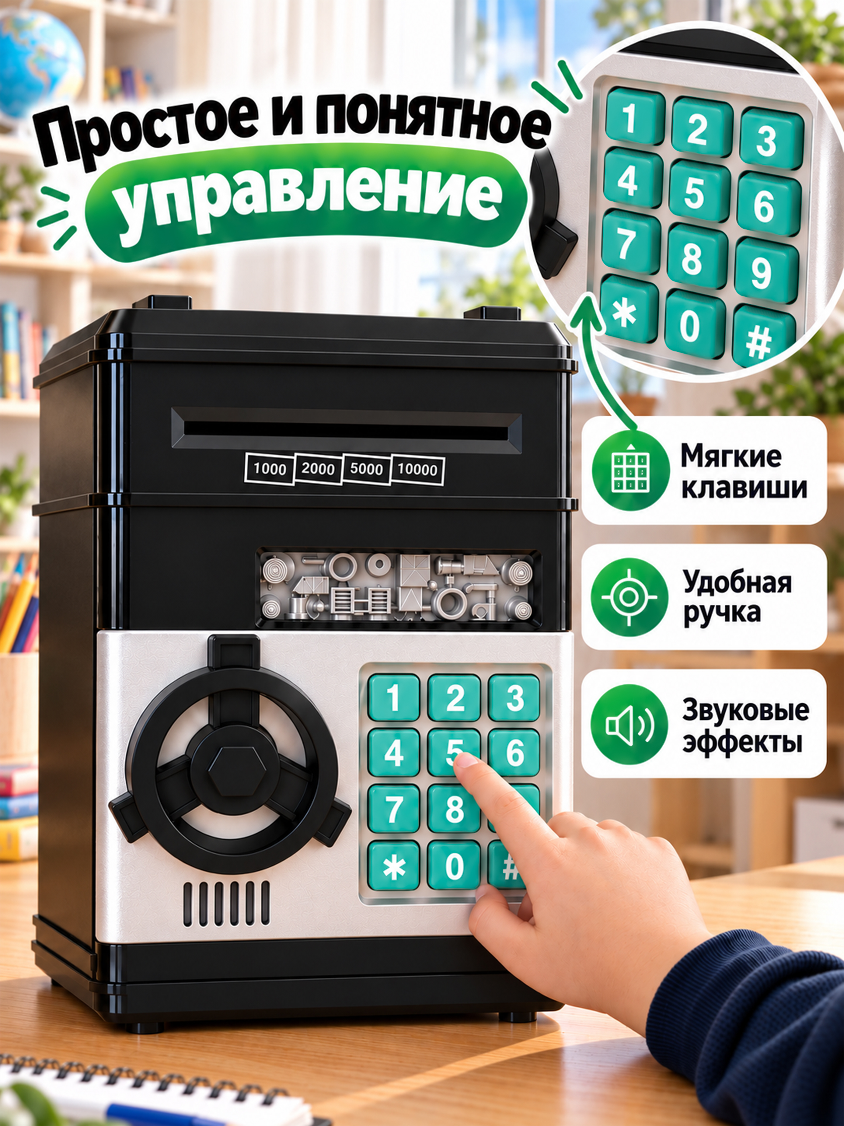 Игрушка Бестселлер c купюроприемником сейф - фото 6