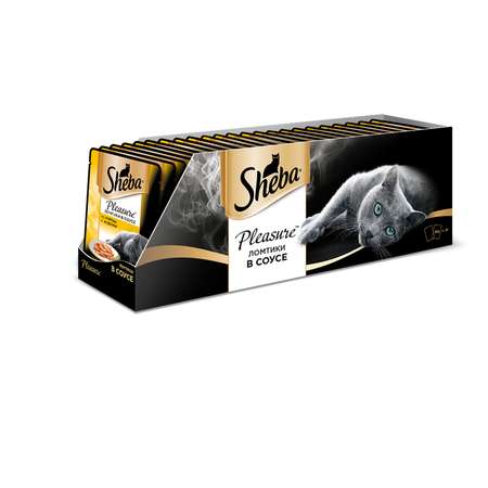 Корм влажный для кошек Sheba Pleasure 85г ломтики из курицы и индейки в соусе пауч