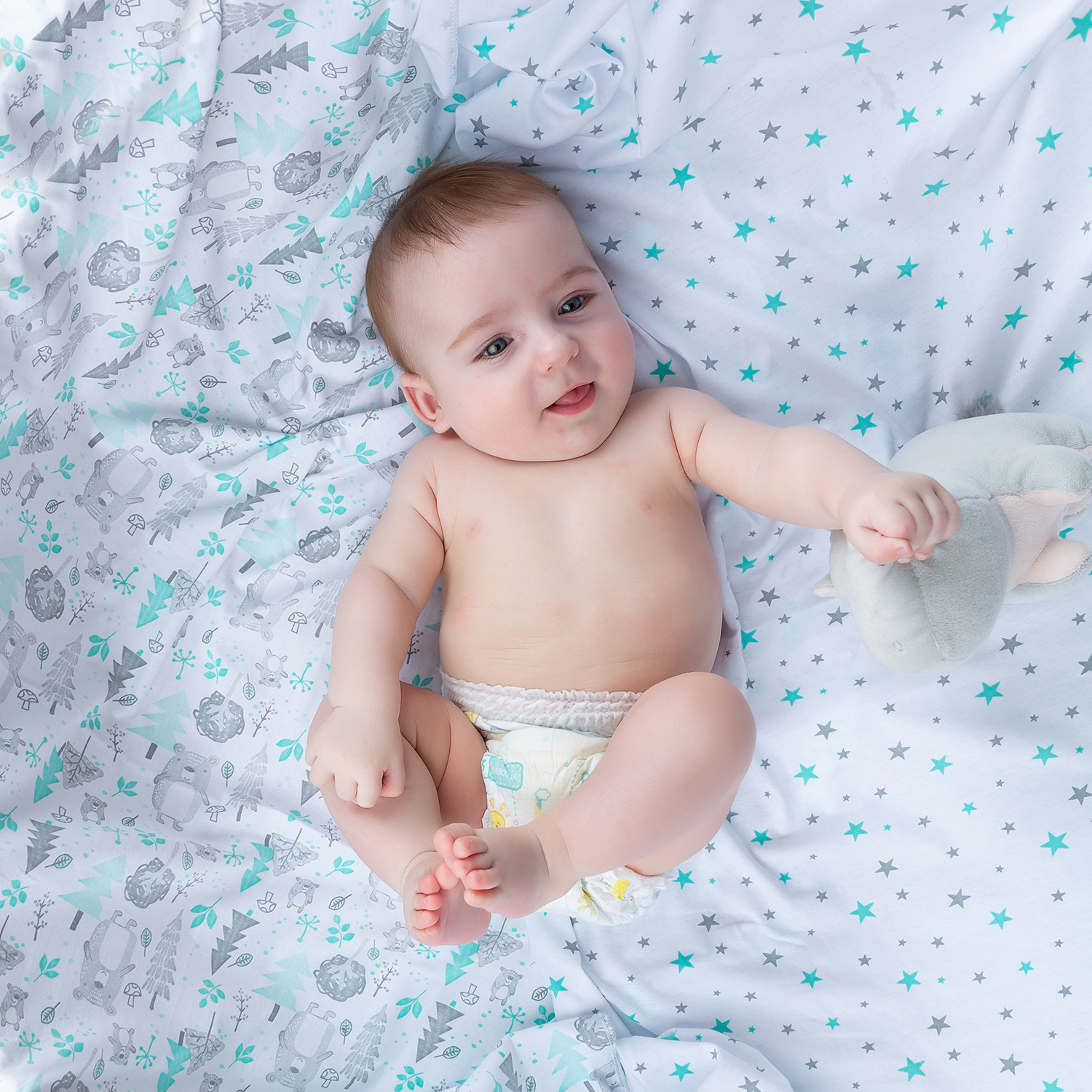 Пелёнка inlovery трикотаж 90х120 см 2 шт. - фото 13