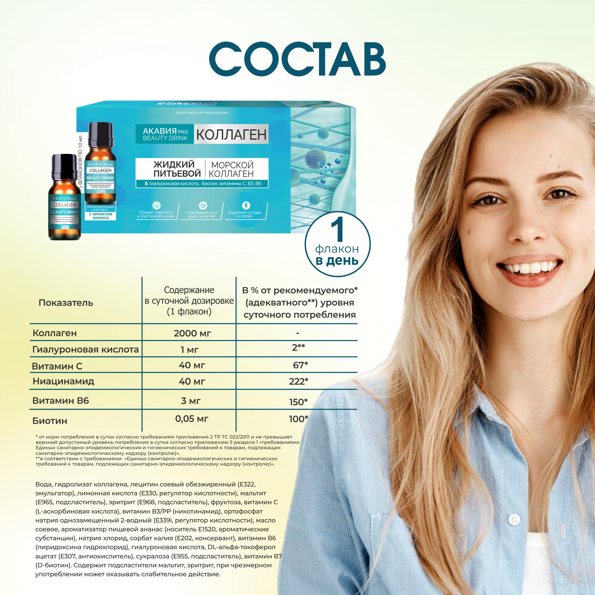 Коллаген-бад АКАВИЯ Pro beauty drink напиток - фото 7