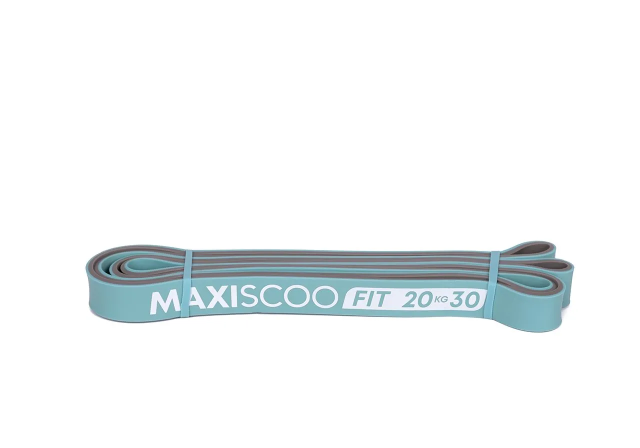 Эспандер ленточный MAXISCOO FIT 20–30 кг, серо-голубой - фото 2