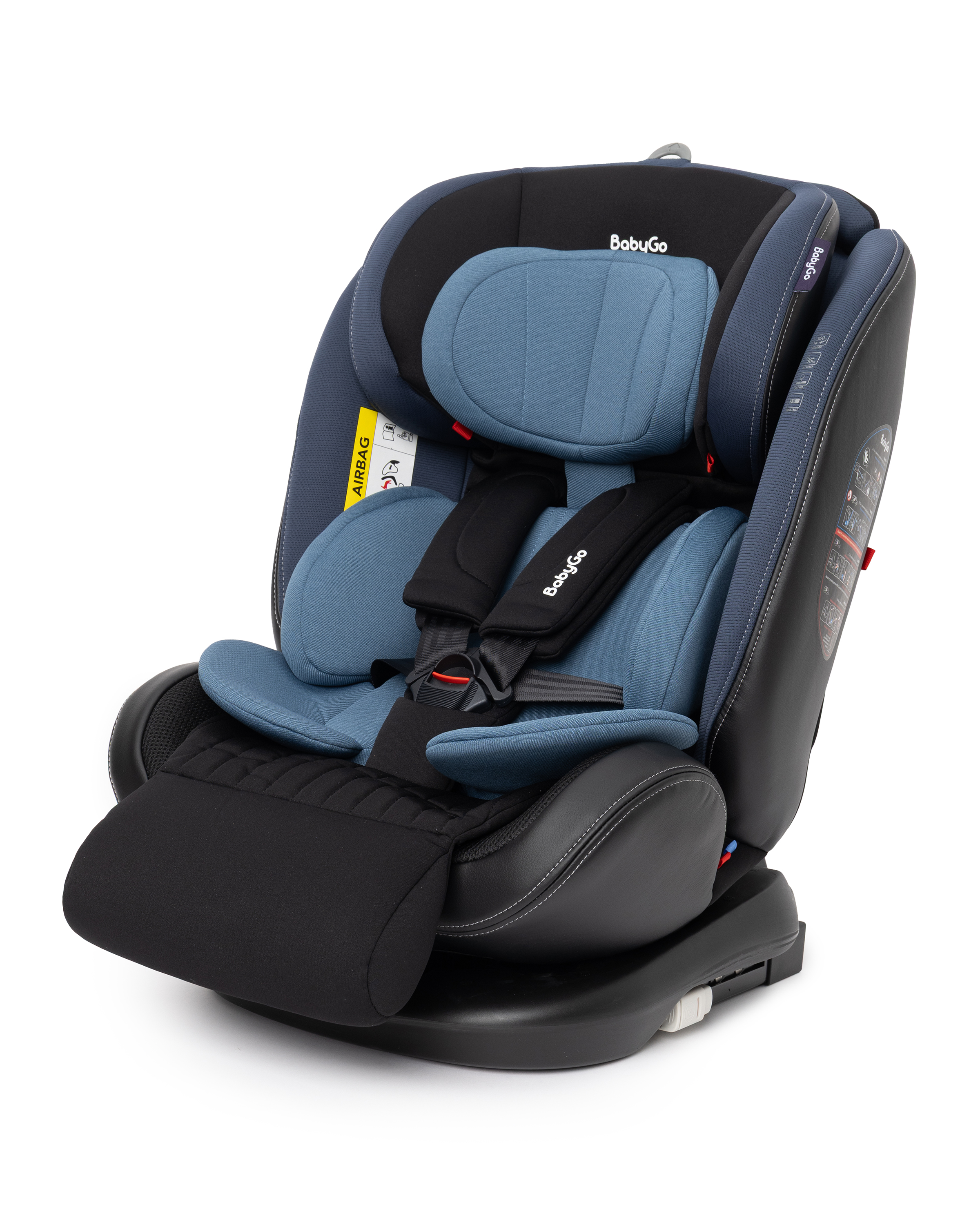 Автокресло BabyGo Multi-Stage New Isofix 0+/1/2/3 (0-36 кг) синий - фото 1