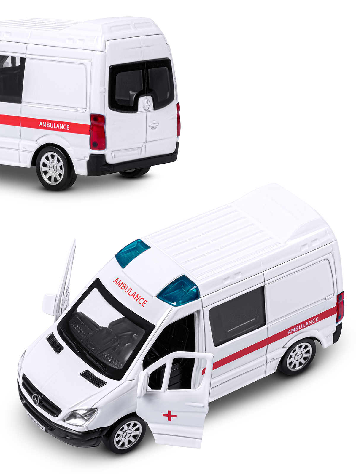 Скорая помощь АВТОпанорама Mercedes Benz Sprinter 1:53 Скорая 1:53 JB1251635 - фото 15