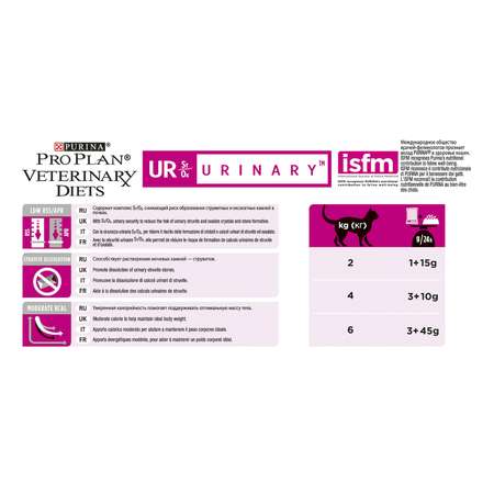 Корм для кошек Purina Pro Plan Veterinary diets UR при МКБ c курицей пауч 85г