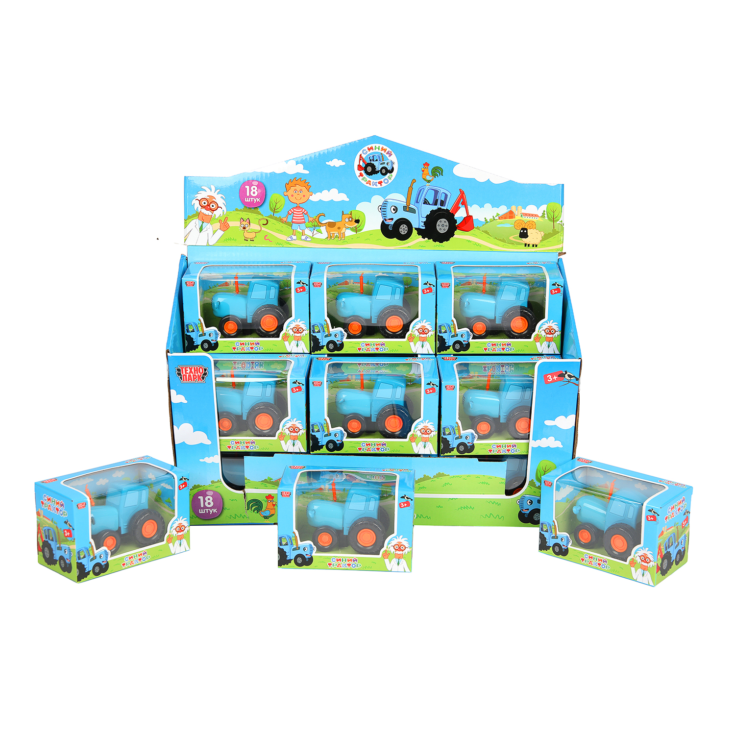 Трактор Технопарк Синий трактор 389730 - фото 2