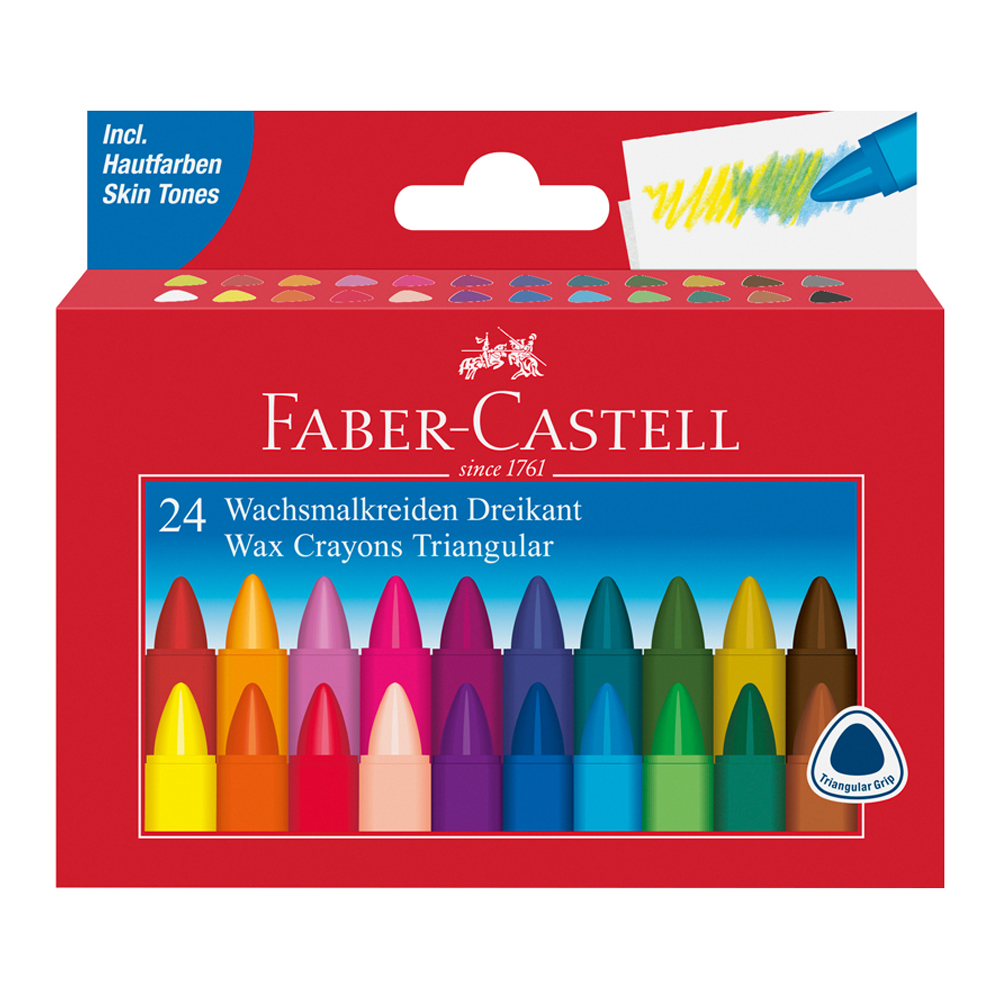 Восковые мелки Faber Castell 24 шт. - фото 1